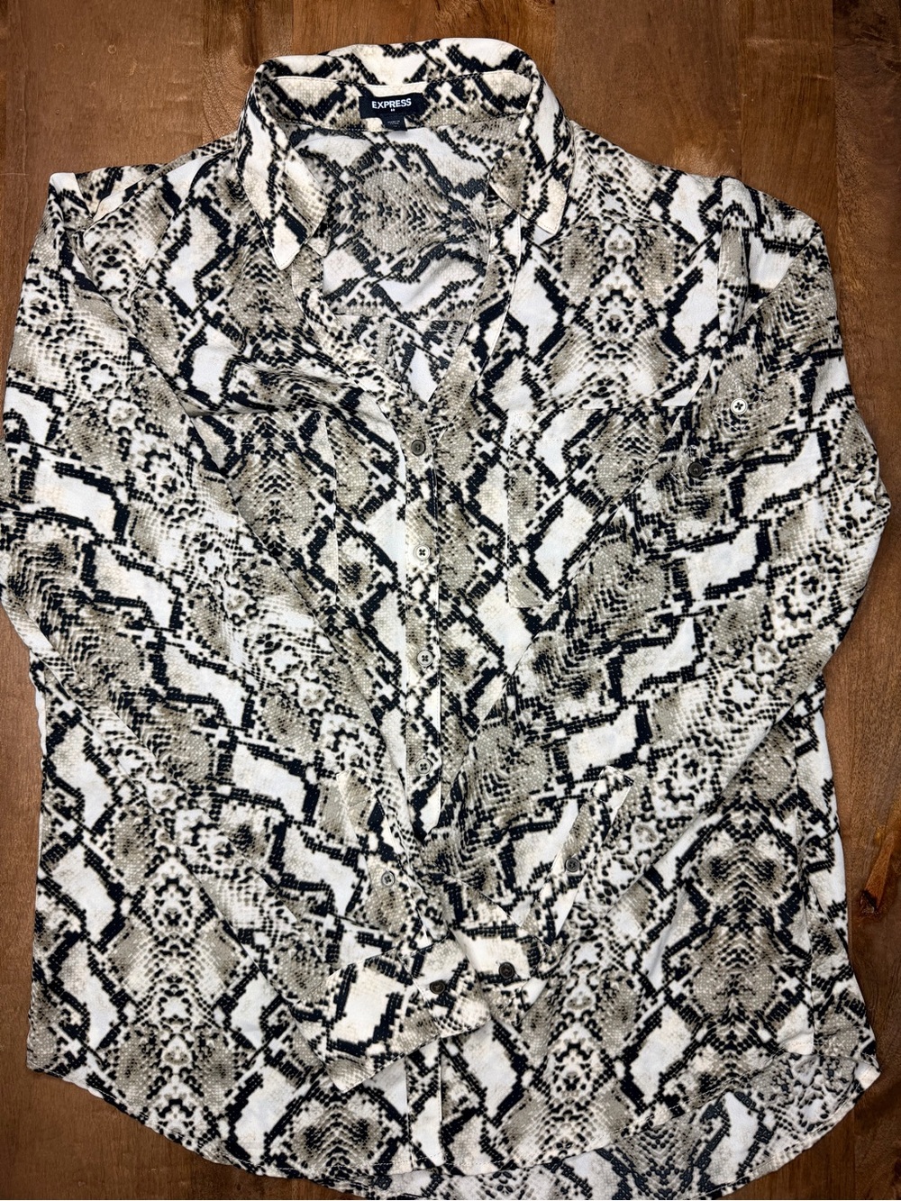 Express Portofino Women’s Snakeprint Blouse size M